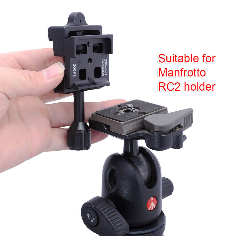 Converter for Arca Quick Release Plate to Manfrotto RC2 Tripod Ball