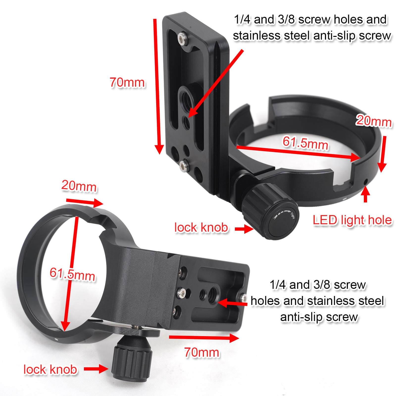 Lens Bracket Tripod Mount Ring for Sigma MC-11 Lens Adapter of Canon EF-E Mount