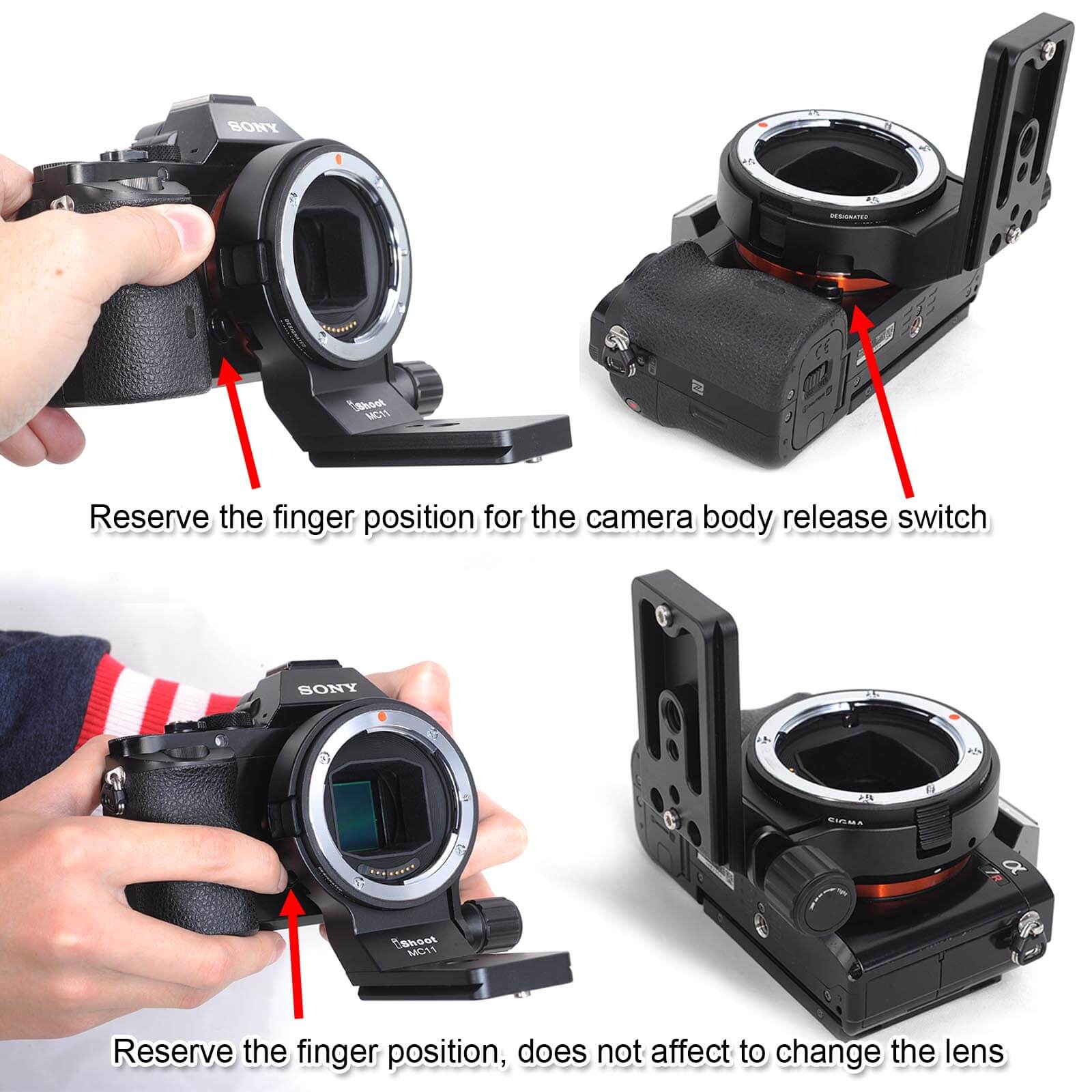 Lens Bracket Tripod Mount Ring for Sigma MC-11 Lens Adapter of Canon EF-E Mount