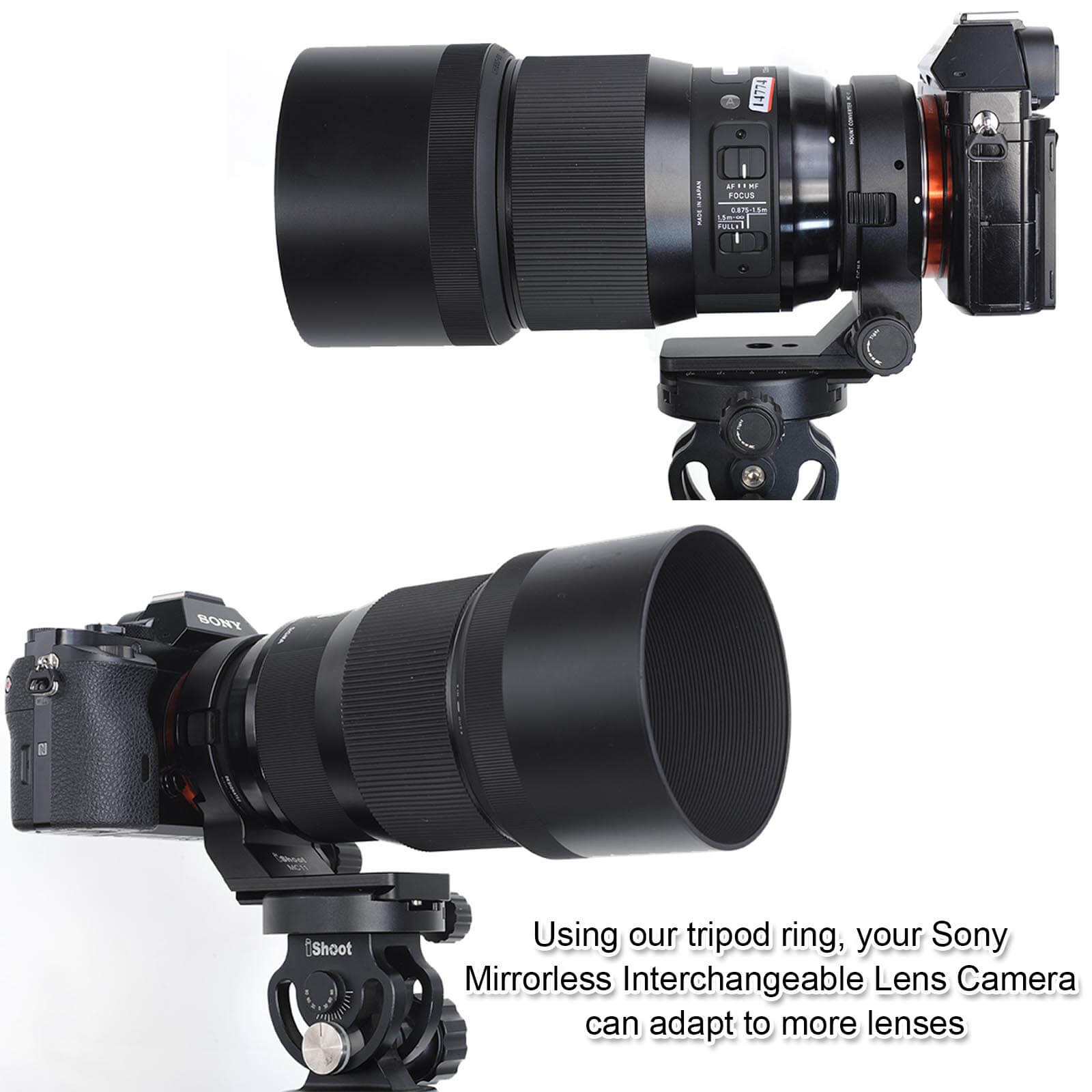 Lens Bracket Tripod Mount Ring for Sigma MC-11 Lens Adapter of Canon EF-E Mount