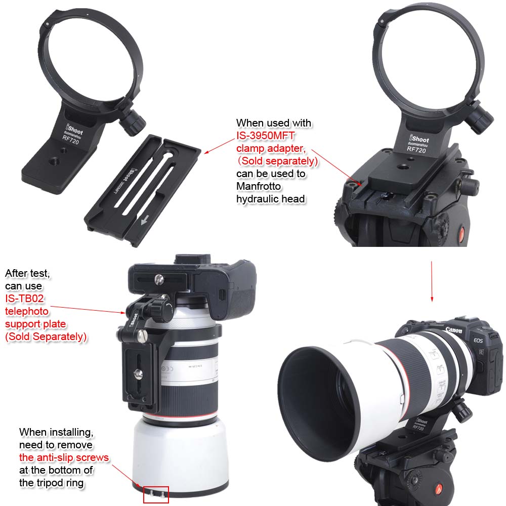 IShoot Tripod Mount Ring For Canon EF 100mm F/2.8L Macro Lens - 68mm CNC Machined