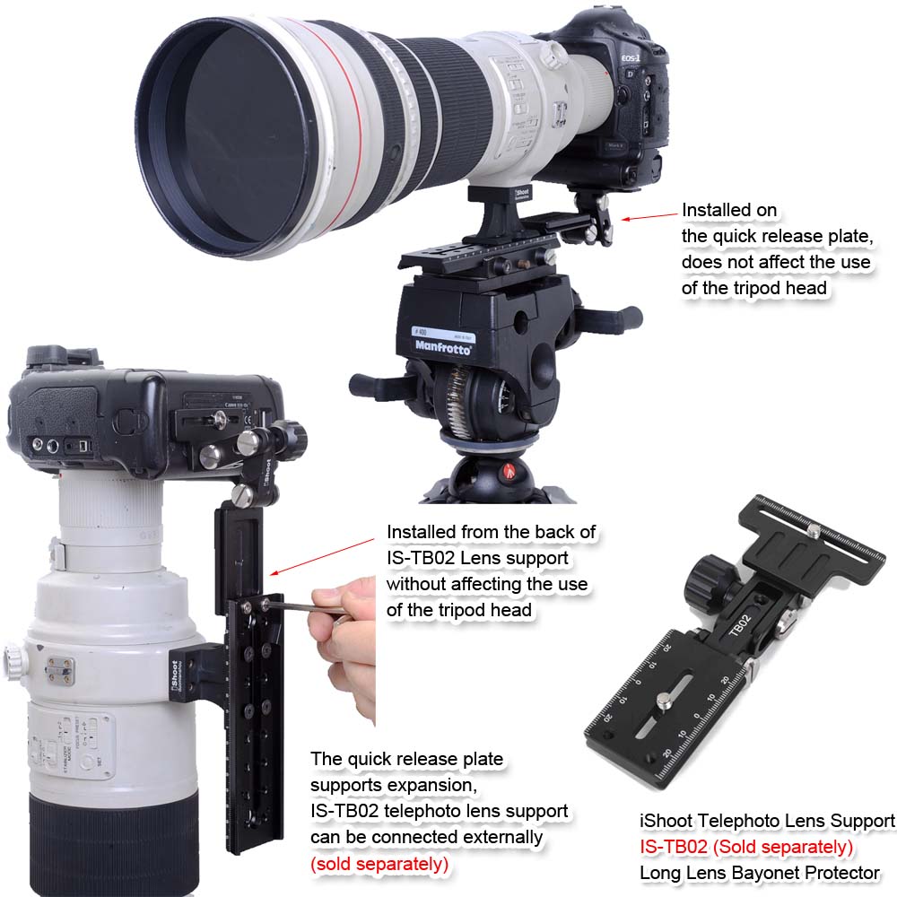 Canon EF 100mm F/2.8L Macro IS USM Lens Tripod Mount Ring With ET-73 Hood - All Metal Collar & Quick Release Hole